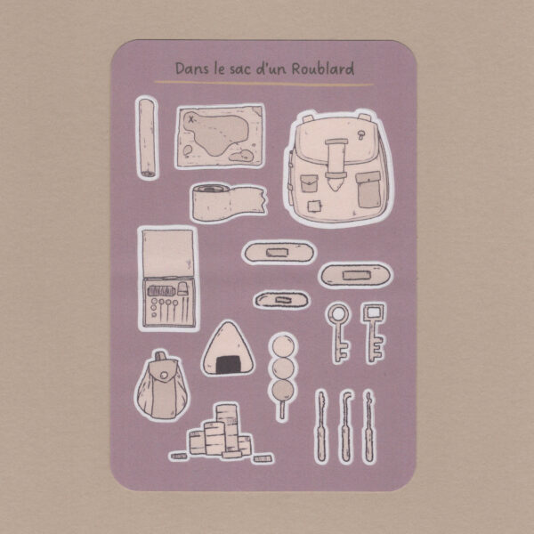Dans le sac d'un Roublard - Planche de Stickers