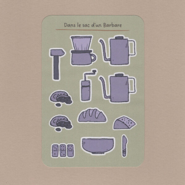 Dans le sac d'un Barbare - Planche de Stickers